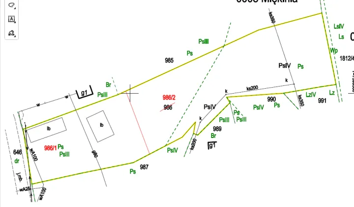 Działka budowlana Miękinia Wzgórze, brak ulicy