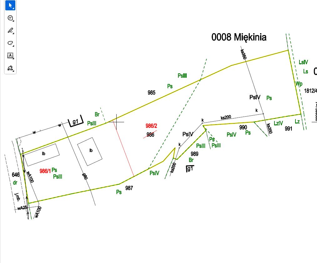 Działka budowlana Miękinia Wzgórze, brak ulicy