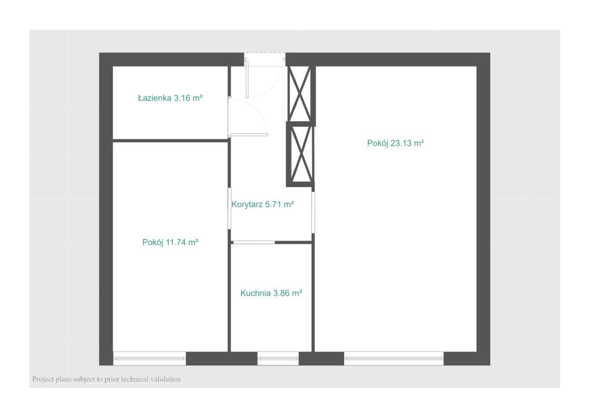 Mieszkanie 2-pokojowe Poznań Ogrody, ul. Wawrzyńca Engeströma. Zdjęcie 13