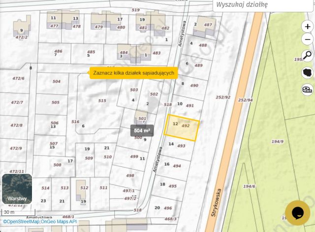 Działka budowlana Łódź Rogi, ul. Ametystowa. Zdjęcie 1