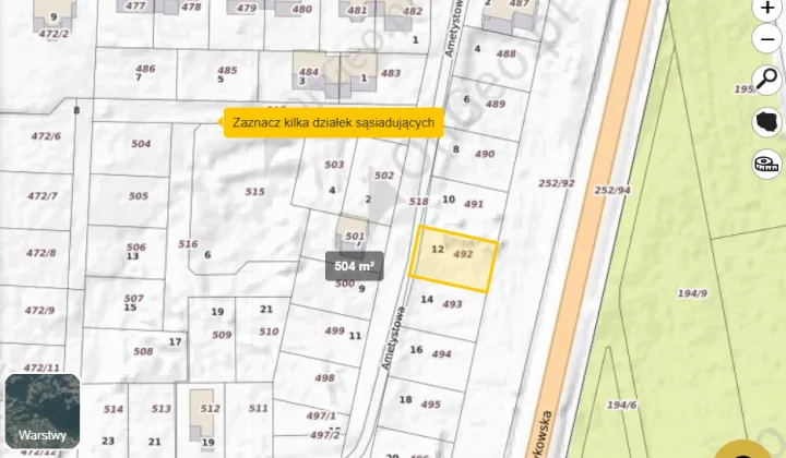 Działka budowlana Łódź Rogi, ul. Ametystowa