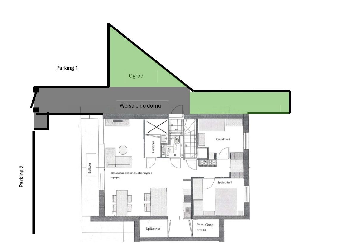 Mieszkanie 3-pokojowe Kiełczów, ul. Akacjowa. Zdjęcie 2