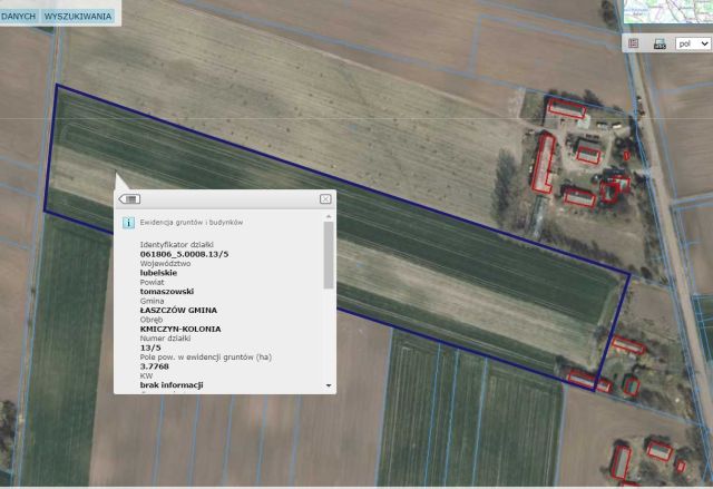 Działka rolna Kmiczyn. Zdjęcie 1