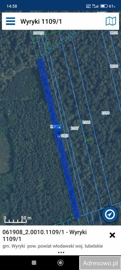 Działka leśna Wyryki