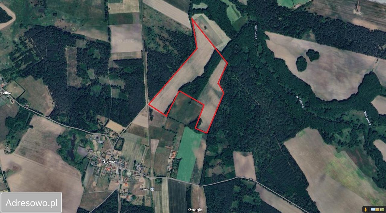 Działka inwestycyjna Stawno