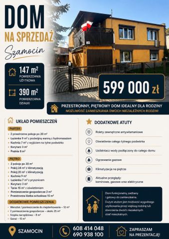 dom wolnostojący, 5 pokoi Szamocin, ul. Szpitalna. Zdjęcie 1