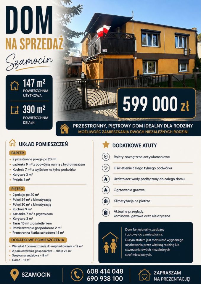 dom wolnostojący, 5 pokoi Szamocin, ul. Szpitalna. Zdjęcie 1