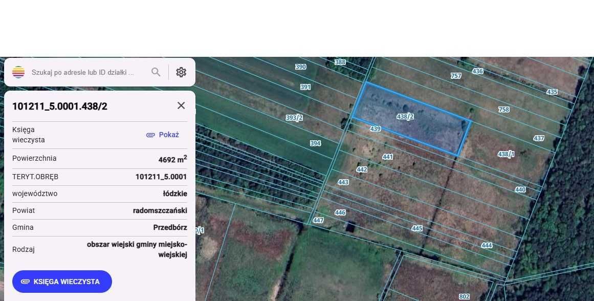 Działka rolna Borowa