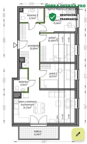 Mieszkanie 4-pokojowe Gdańsk, ul. Niepołomicka. Zdjęcie 5