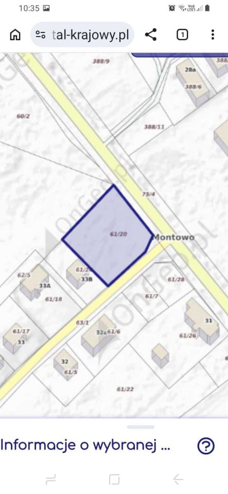 Działka budowlana Montowo. Zdjęcie 2