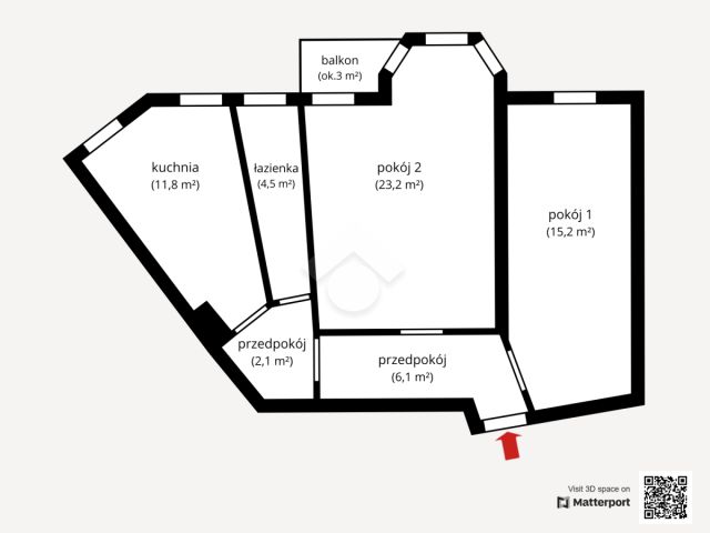 Mieszkanie 2-pokojowe Wrocław Ołbin, ul. Norberta Barlickiego. Zdjęcie 13