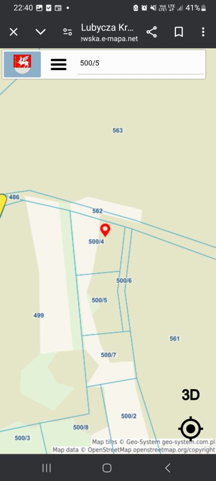 Działka budowlana Hrebenne Jalinka