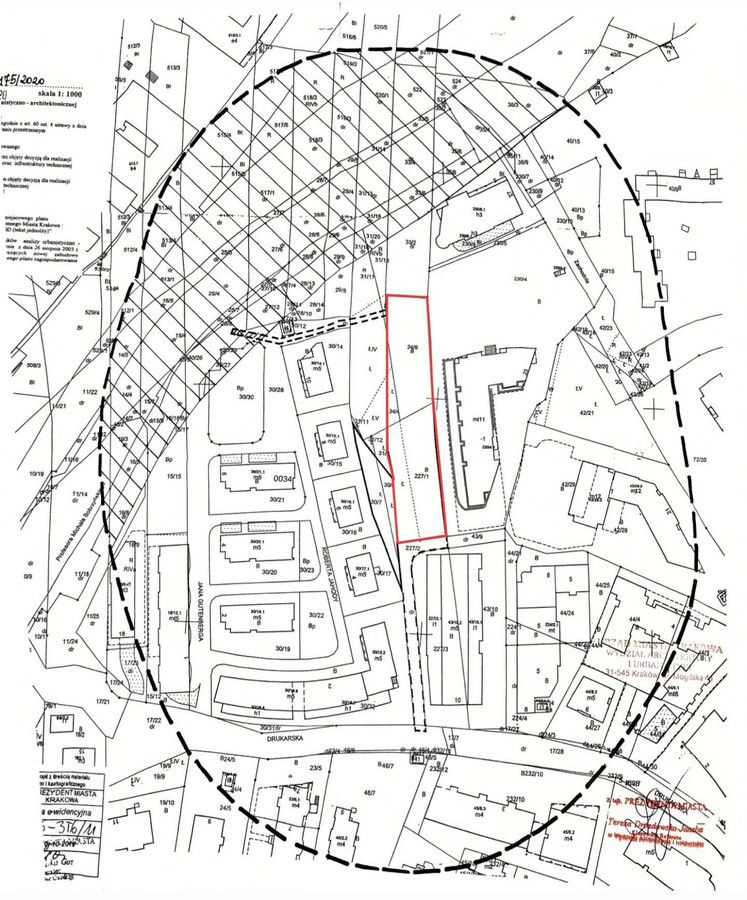 Działka budowlana Kraków Ruczaj, ul. Drukarska. Zdjęcie 3