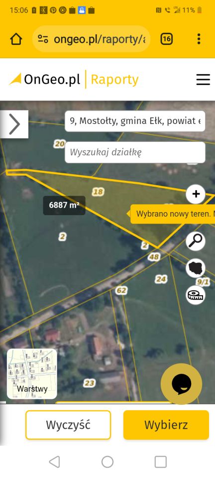 Działka rolna Mostołty. Zdjęcie 4