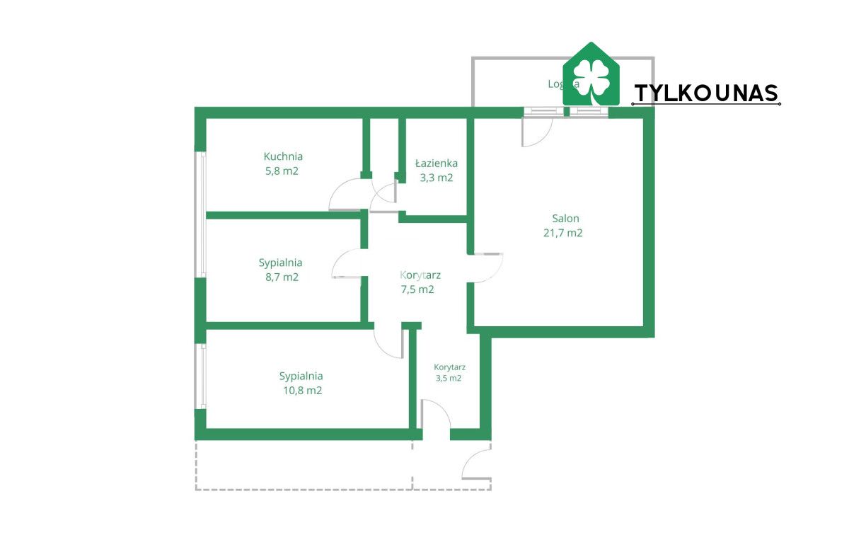 Mieszkanie 3-pokojowe Gdańsk Morena, ul. Henryka Arctowskiego. Zdjęcie 19
