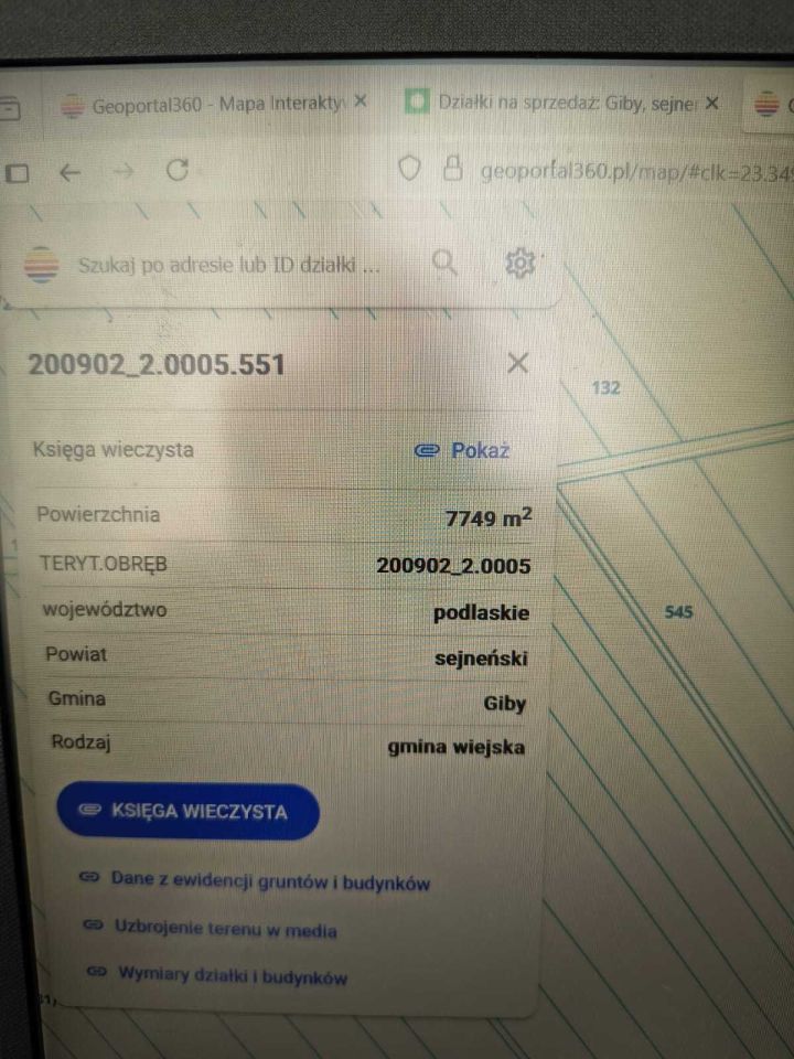 Działka rolna Giby. Zdjęcie 2