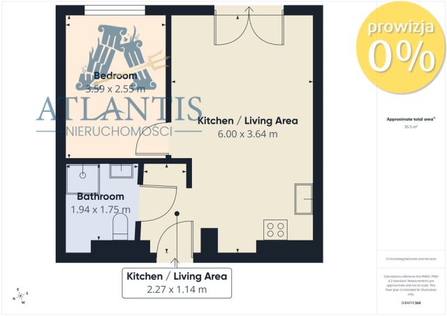 Mieszkanie 2-pokojowe Bydgoszcz Osiedle Leśne, ul. Powstańców Warszawy. Zdjęcie 12