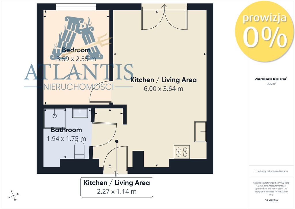 Mieszkanie 2-pokojowe Bydgoszcz Osiedle Leśne, ul. Powstańców Warszawy. Zdjęcie 12