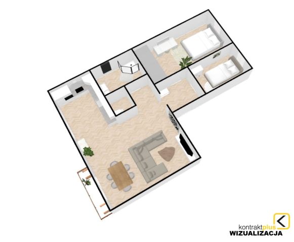 Mieszkanie 3-pokojowe Ruda Śląska Ruda, ul. Cypriana Norwida. Zdjęcie 3