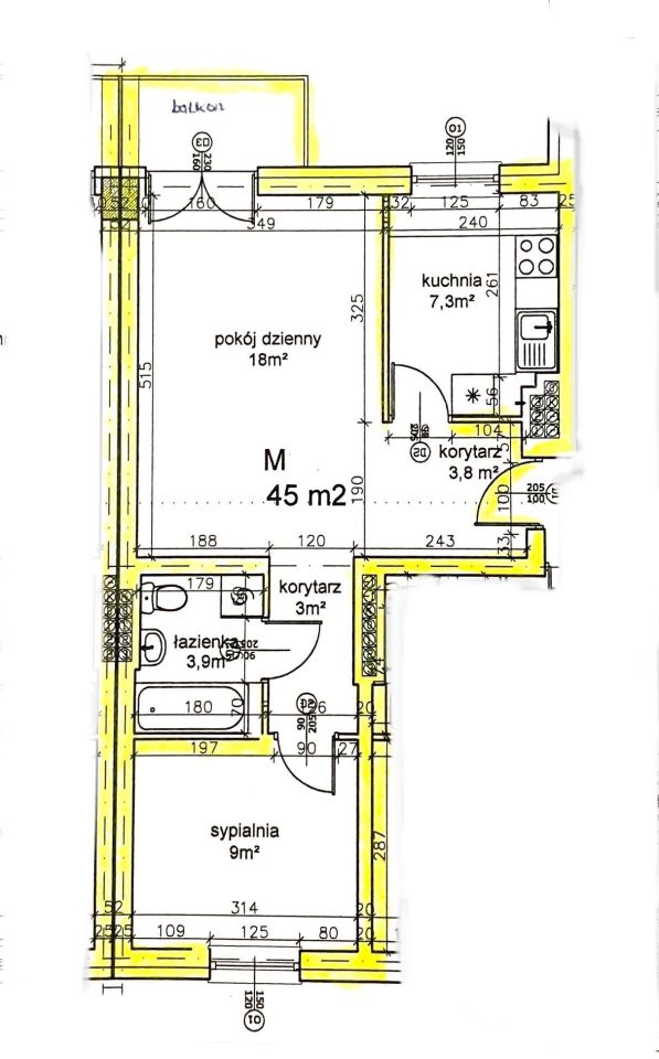 Mieszkanie 2-pokojowe Wysokie Mazowieckie. Zdjęcie 3