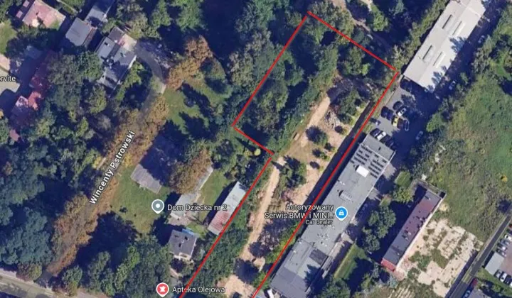 Działka inwestycyjna Łódź Bałuty, ul. Aleksandrowska