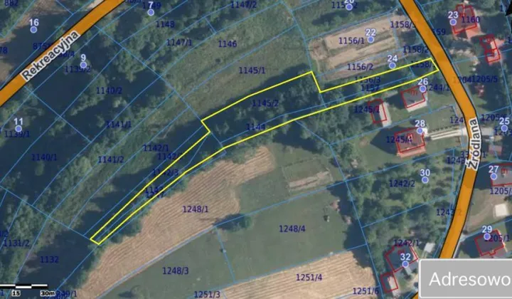 Działka rolno-budowlana Skawinki, ul. Źródlana