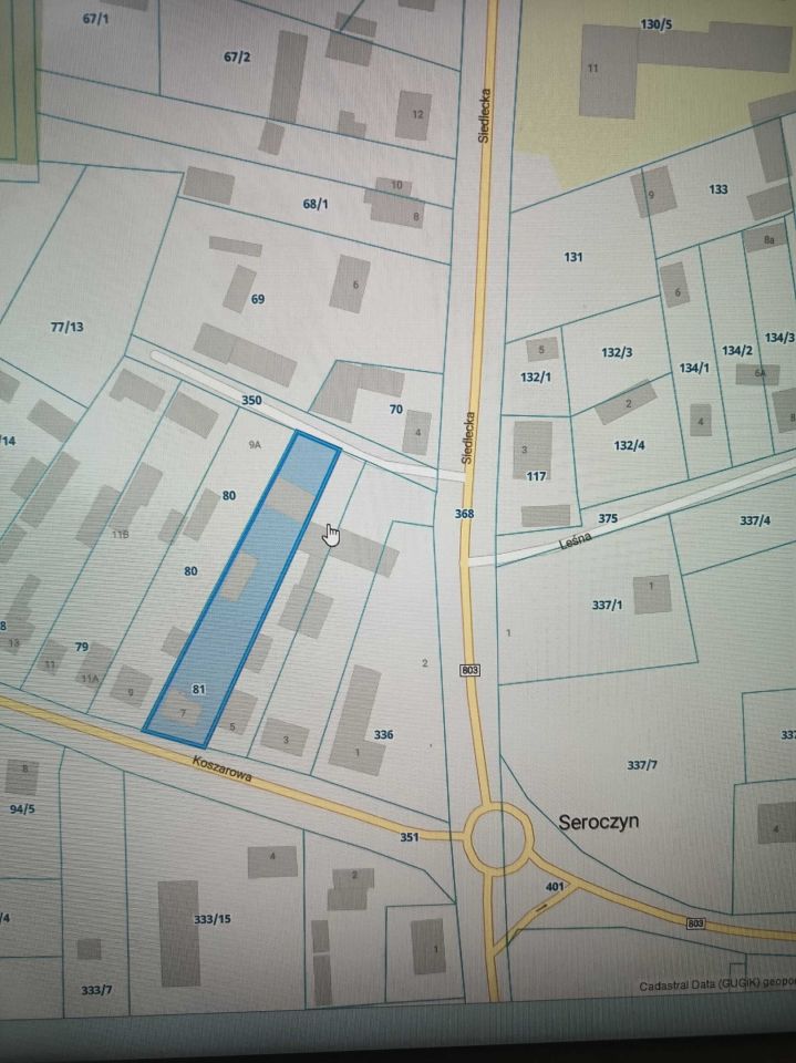 Działka rolno-budowlana Seroczyn, ul. Koszarowa. Zdjęcie 3