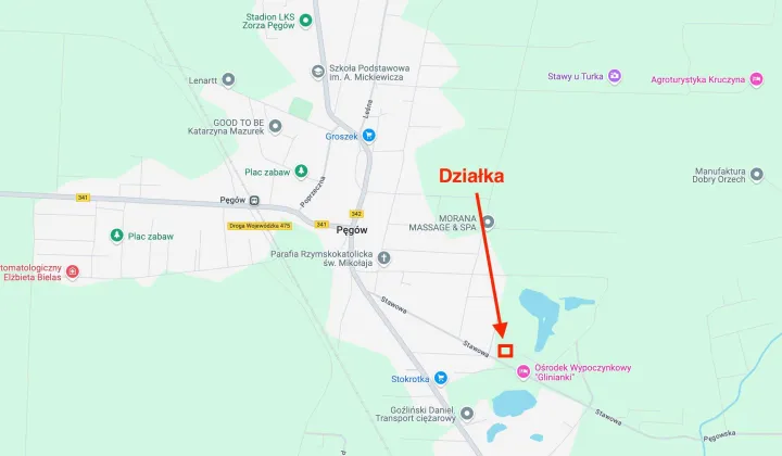 Działka budowlana Pęgów, ul. Morelowa