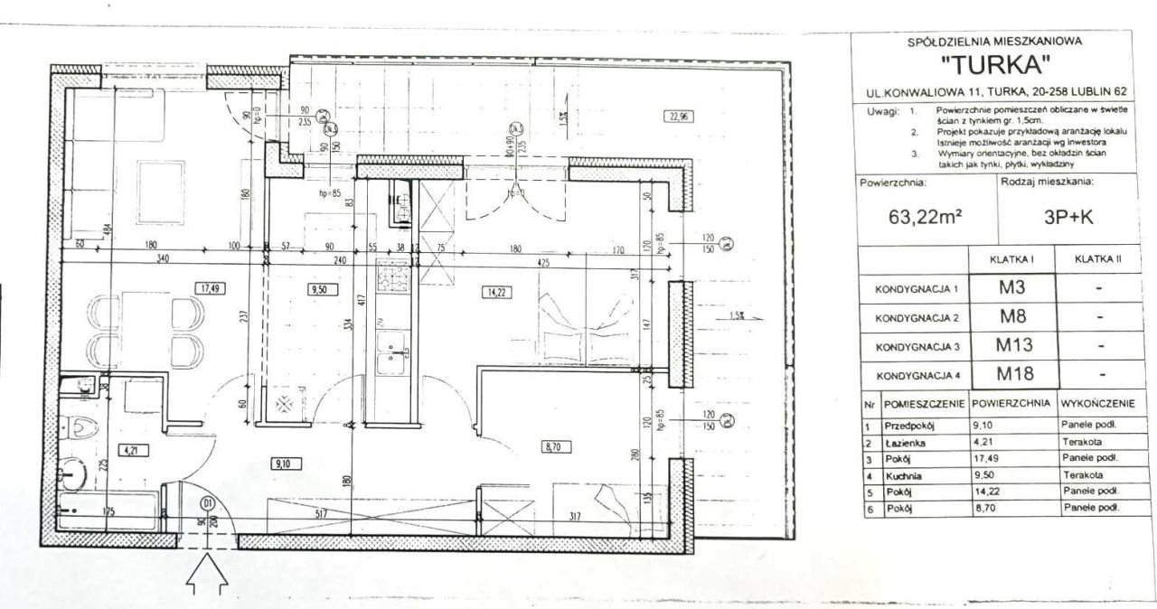 Mieszkanie 3-pokojowe Turka. Zdjęcie 1
