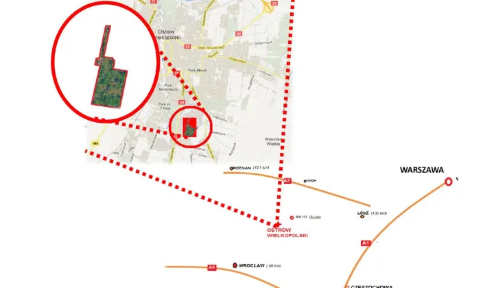 Działka inwestycyjna Ostrów Wielkopolski, ul. Wysocka