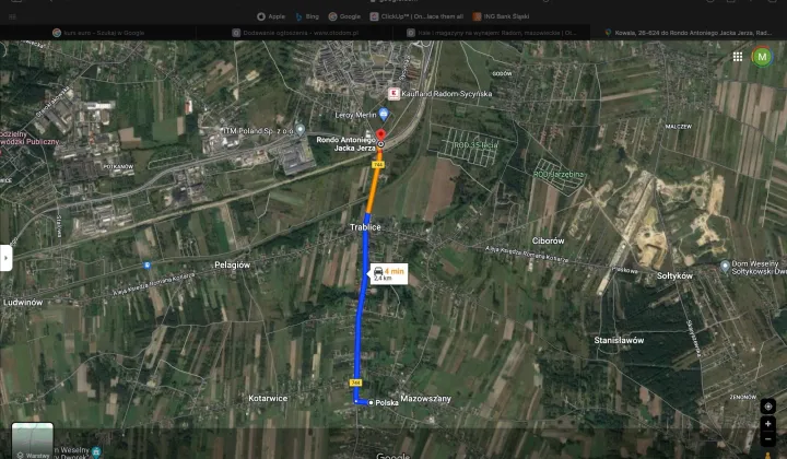 Działka inwestycyjna Mazowszany