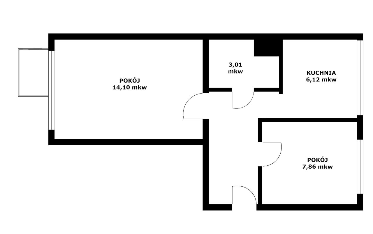Mieszkanie 2-pokojowe Włocławek Zazamcze, ul. Hoża. Zdjęcie 8