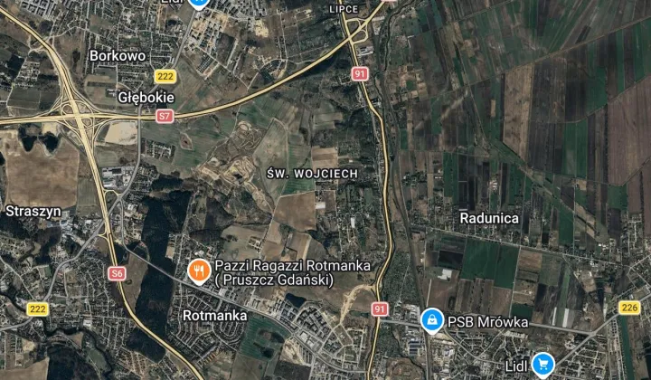 Działka budowlana Gdańsk Święty Wojciech, ul. Stroma