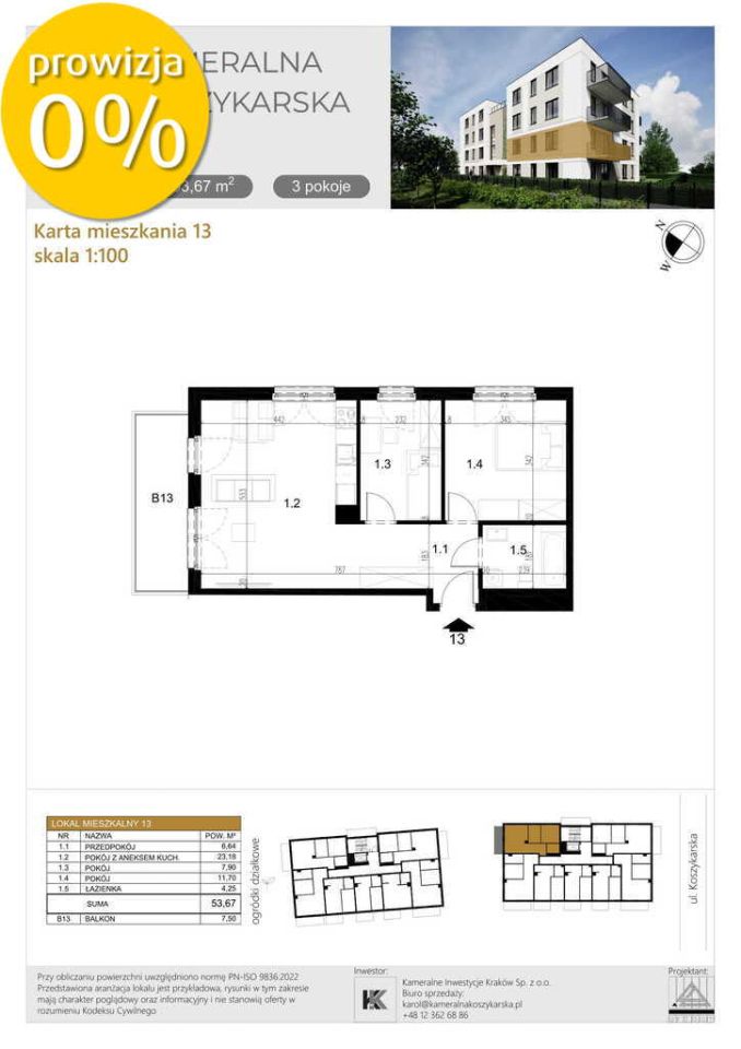 Mieszkanie 3-pokojowe Kraków Płaszów, ul. Koszykarska. Zdjęcie 12