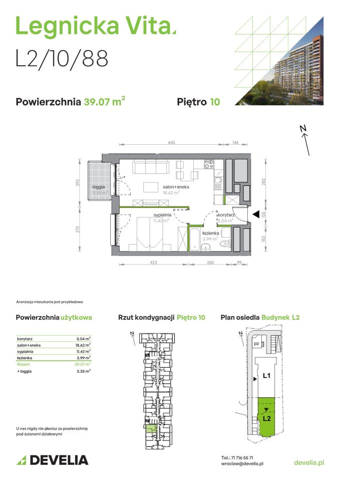 Mieszkanie 2-pokojowe Wrocław Popowice, ul. Legnicka. Zdjęcie 8