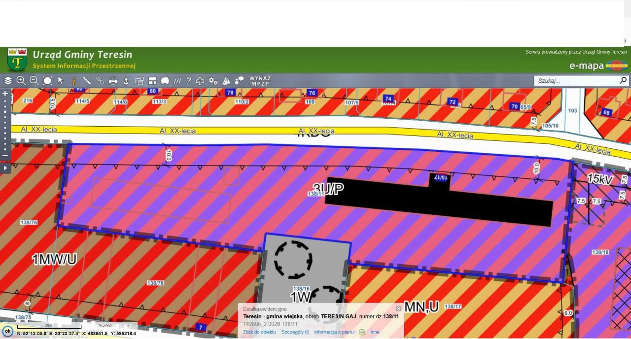Działka budowlana Teresin-Gaj, al. XX-lecia. Zdjęcie 8