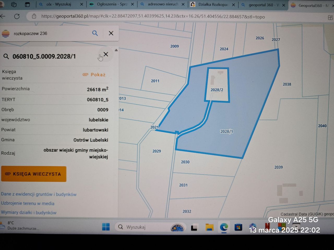 Działka rolna Rozkopaczew. Zdjęcie 1