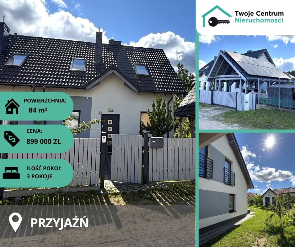 bliźniak, 3 pokoje Przyjaźń, ul. Przytulna. Zdjęcie 1