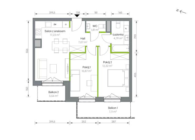Mieszkanie 3-pokojowe Warszawa Targówek, ul. Oliwska. Zdjęcie 16