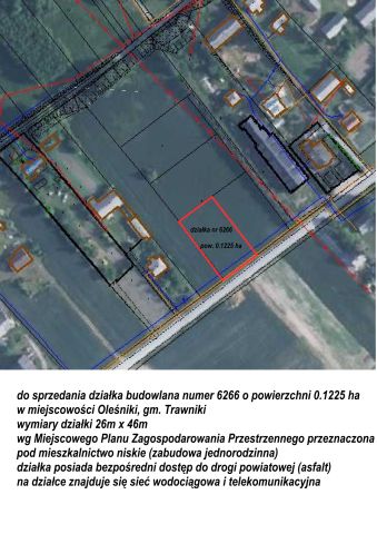 Działka budowlana Oleśniki. Zdjęcie 1