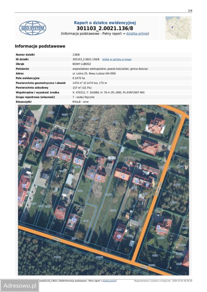 dom wolnostojący, 3 pokoje Nowy Lubosz, ul. Leśna. Zdjęcie 7