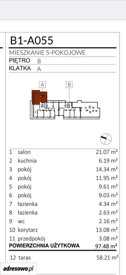 Mieszkanie 5-pokojowe Warszawa Targówek. Zdjęcie 9