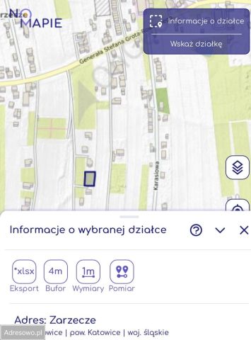 Działka budowlana Katowice Zarzecze, ul. gen. Stefana Grota-Roweckiego. Zdjęcie 1