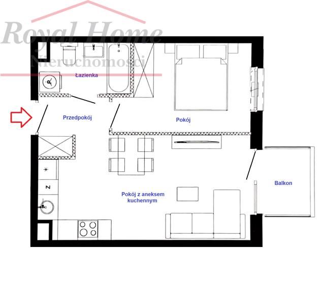 Mieszkanie 2-pokojowe Wrocław Krzyki, ul. Edmunda Kajdasza. Zdjęcie 13
