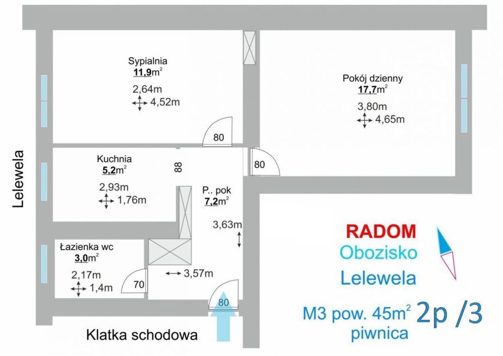 Mieszkanie 2-pokojowe Radom Obozisko, ul. Joachima Lelewela. Zdjęcie 8