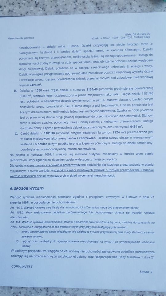 Działka rolno-budowlana Wisła Kozińce. Zdjęcie 8