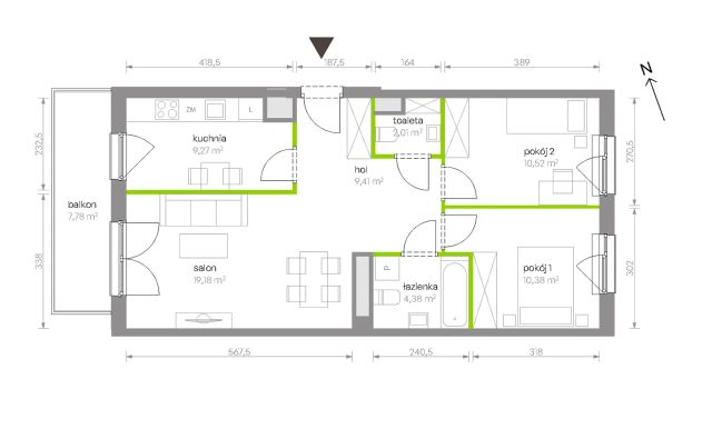 Mieszkanie 3-pokojowe Warszawa Chrzanów, ul. Szeligowska. Zdjęcie 8