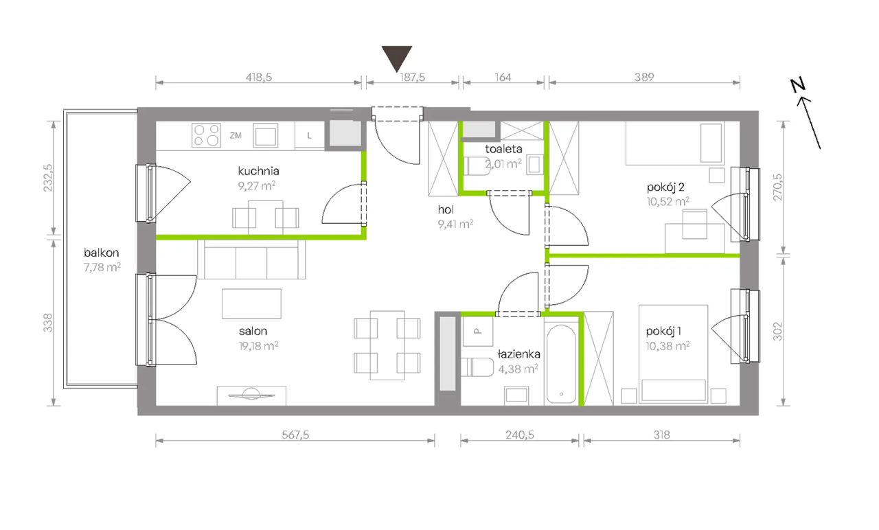 Mieszkanie 3-pokojowe Warszawa Chrzanów, ul. Szeligowska. Zdjęcie 8