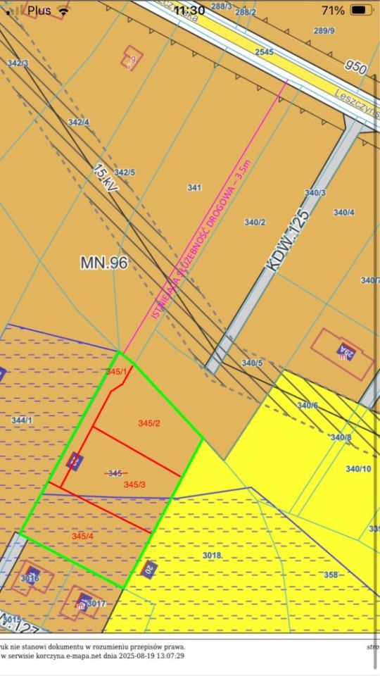 Działka budowlana Korczyna Olszyny. Zdjęcie 3