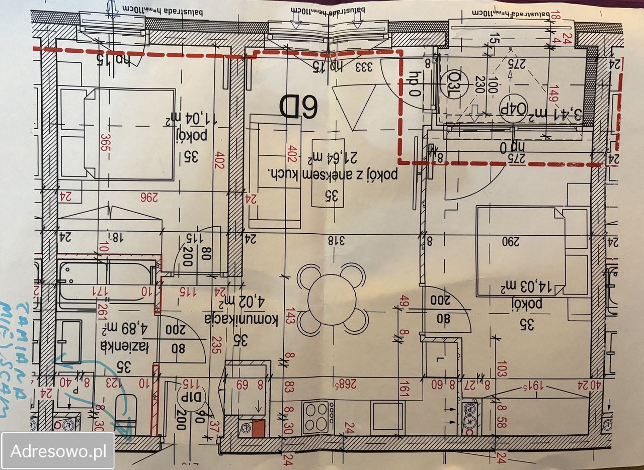 Mieszkanie 3-pokojowe Zielona Góra Centrum, ul. Stanisława Moniuszki. Zdjęcie 18